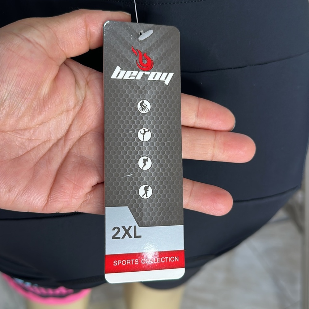 Beroy Women’s Cycling Shorts Black/ Pink Sz 2XL - Picture 5 of 10